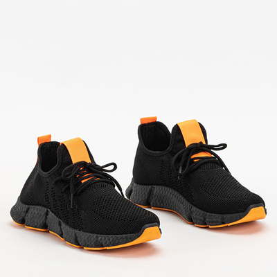 Chaussures de sport femme Bommgi noir et orange - Chaussures