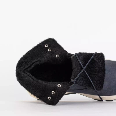 OUTLET Bottines chaudes homme bleu marine Nuok - Chaussures
