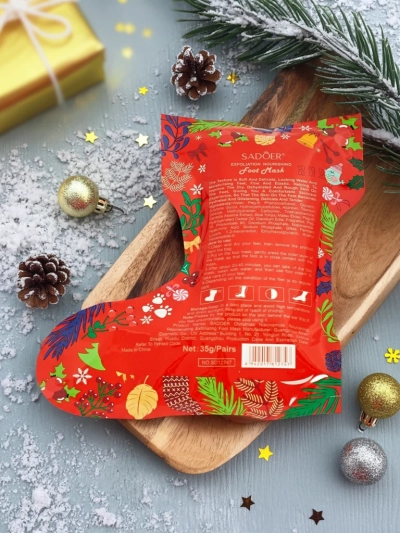 Masque de Noël pour les pieds - chaussettes aux niacinamides - hydratant
