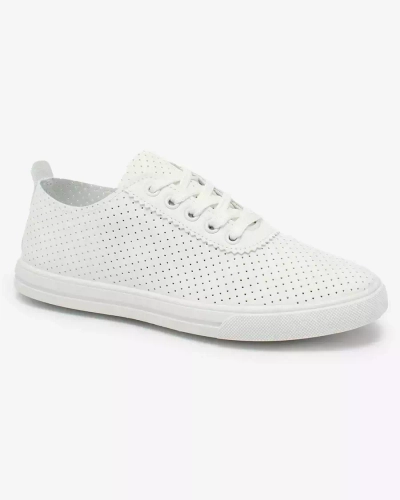 OUTLET Royalfashion Tennis ajourées blanches pour femme Salomp