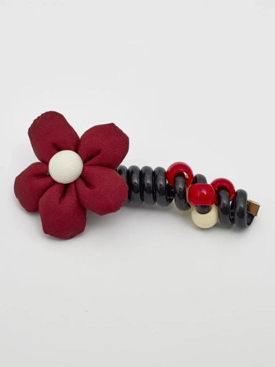 Royalfashion Élastique à cheveux en spirale avec une petite fleur Blossom Coil