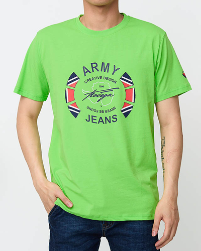 T-shirt imprimé homme vert - Vêtements