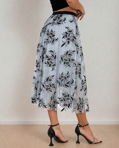 Royalfashion Jupe midi double épaisseur pour femme
