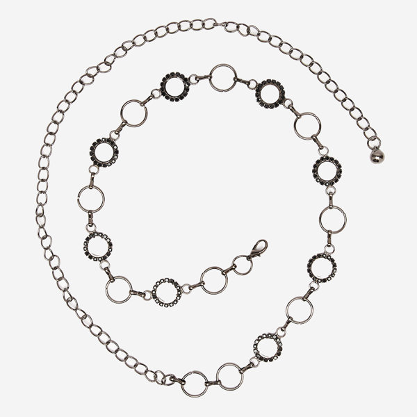 Ceinture Métal Femme Noire - Accessoires