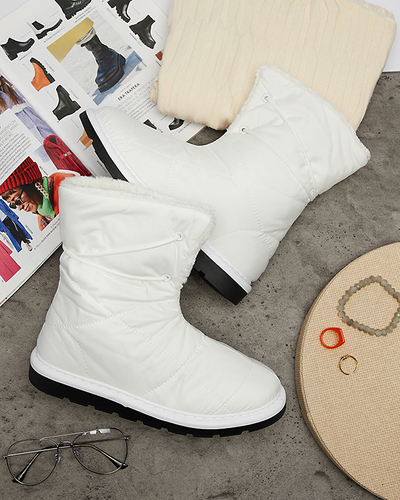 White women's shoes a'la snow boots Amirfu- Footwear