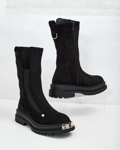 Royalfashion Bottes en éco-daim pour femme Homni