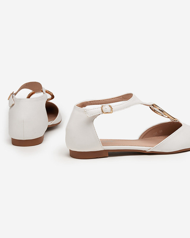 OUTLET Ballerines blanches ouvertes pour femme Dasu - Footwear