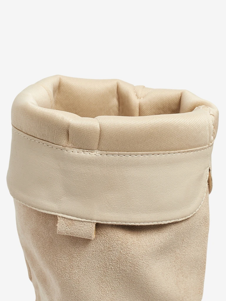 Bottes pour Femmes Flora Beige Élégantes en Cuir pour l'Automne