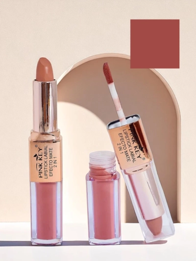 Rouge à lèvres mat en stick et en liquide 2-en-1 Peach Pie