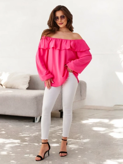 Blouse Royalfashion pour femmes au style espagnol avec volants et fleurs