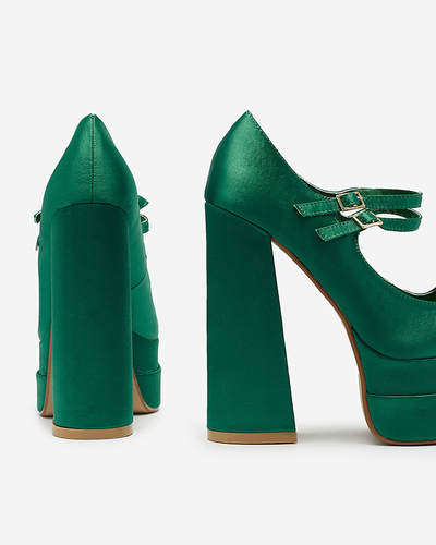 Vert escarpins à talons hauts pour femmes Elika - Chaussures