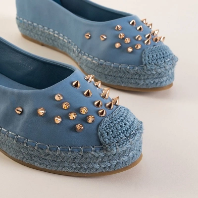 OUTLET Espadrilles pour femmes bleues à jets Edmaria - Chaussures