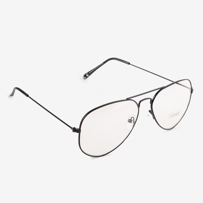 Lunettes de soleil transparentes à monture noire - Lunettes