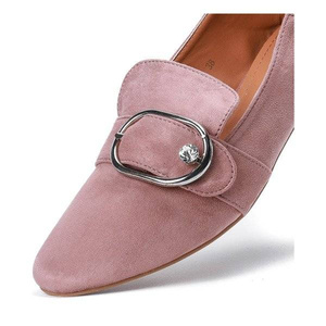 OUTLET Mocassins roses à boucle Alessia - Chaussures