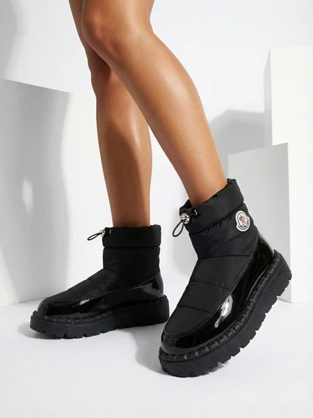 Royalfashion Bottes de neige à enfiler pour femme de couleur noire Ireda