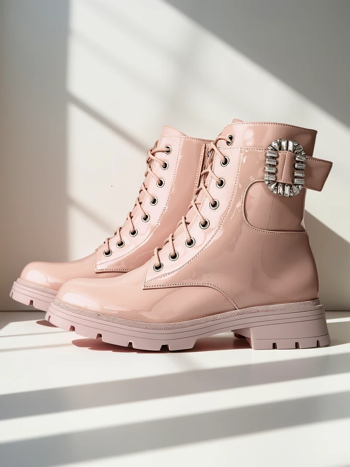 Royalfashion Bottines à lacets pour femmes Lacero