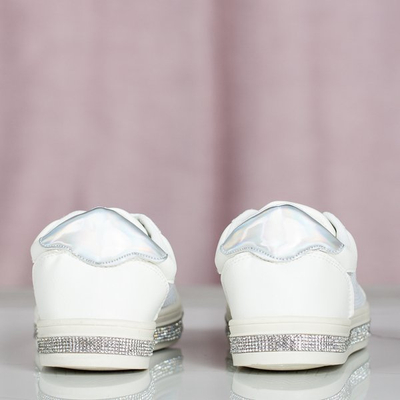 Sneakers blanches avec zircons Sedatulla - Footwear 1