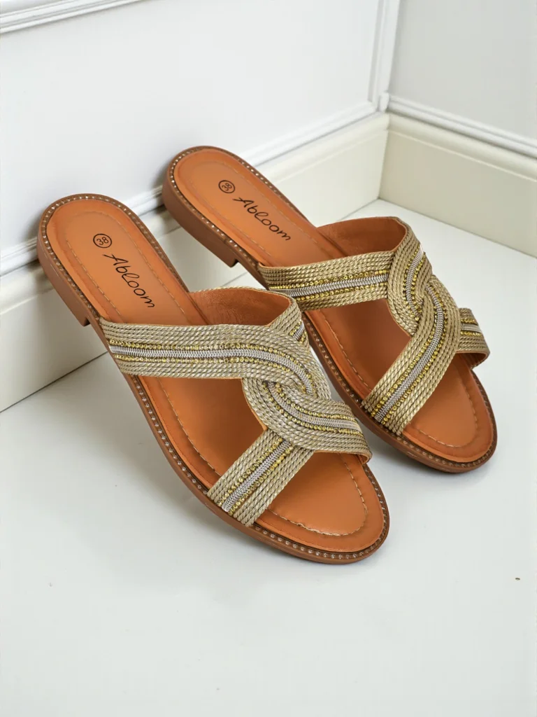 Royalfashion Mules tressées pour femmes Woven Breeze