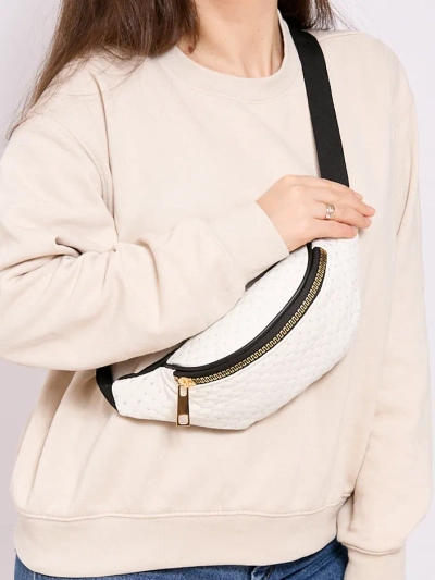 Royalfashion Sac banane matelassé pour femme avec sequins