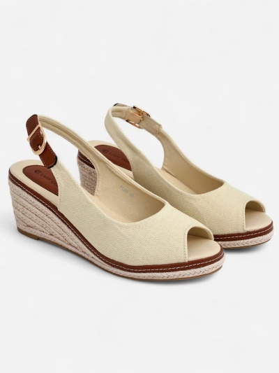 Sandales compensées ouvertes Royalfashion pour femmes Tafenis