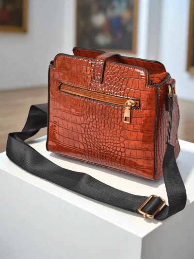 Clementia Sac à Main Marron pour Femme en Cuir Écologique - Élégant au quotidien
