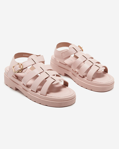 OUTLET Sandales roses pour femme sur semelle plus épaisse Gacino - Chaussures