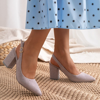 Sandales à talons hauts femme Dolores grises - Chaussures