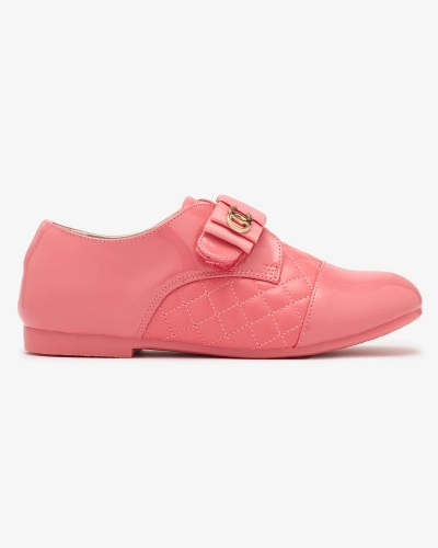 Demi chaussures en cuir écologique matelassé pour filles en rose Werme- Footwear