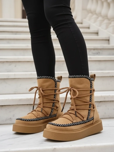 Bottes de neige à lacets Royalfashion pour femmes Siozi