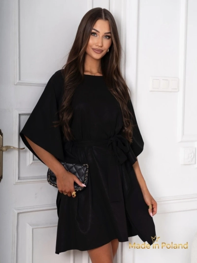 Robe courte pour femme avec ceinture et volants Eviest
