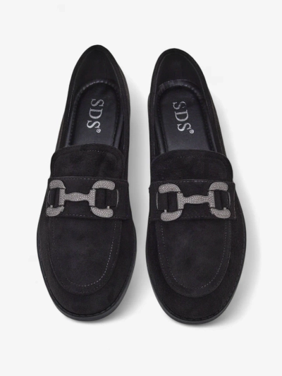 Royalfashion Élégantes mocassins pour femmes avec une décoration en zircon Zante