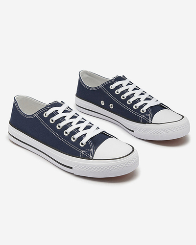 Baskets à lacets classiques pour femme bleu marine Ogisa - Chaussures