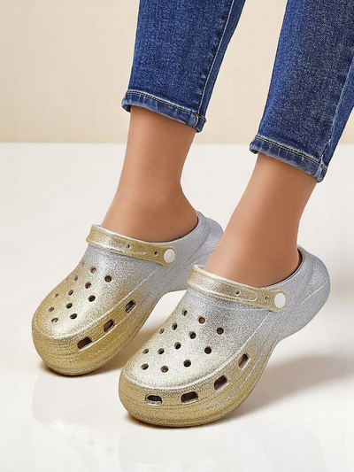 Sandales d'été en caoutchouc pour femmes Royalfashion avec découpes Dellosa