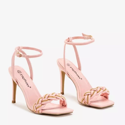 OUTLET Sandales femme roses sur talon haut Tenedi - Footwear
