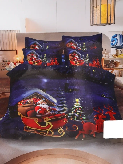 Royalfashion Ensemble de literie de Noël 160x200 3 pièces