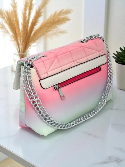 Royalfashion Petit sac à main pour femme en cuir écologique ombré Sophie Rose