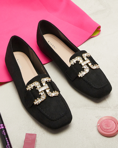 Mocassins noirs pour femmes Jaorica- Footwear