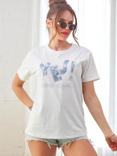 T-shirt en coton pour femmes Royalfashion Oui !