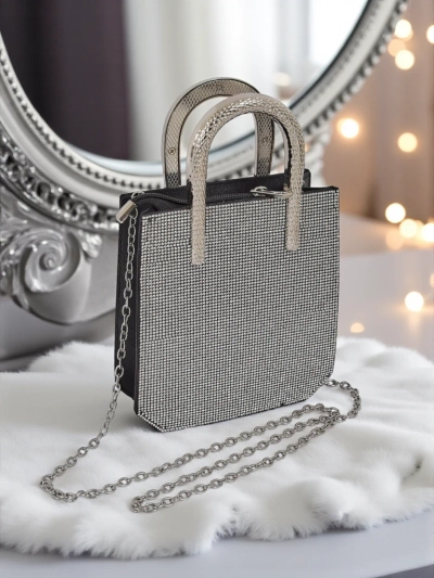 Royalfashion Pochette pour femme avec zircons et anses serpent Snake Glam