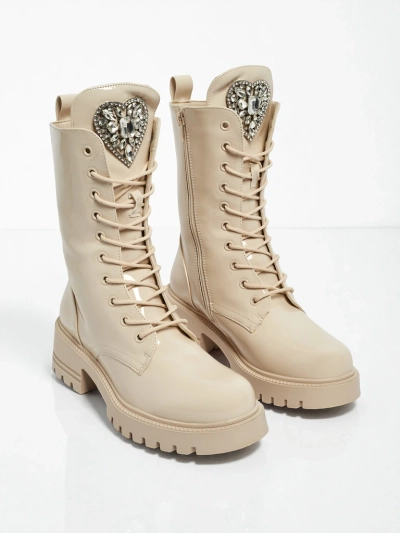 Bottines vernies à lacets pour femmes Emelune