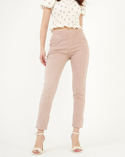 Treggings skinny roses pour femmes - Vêtements