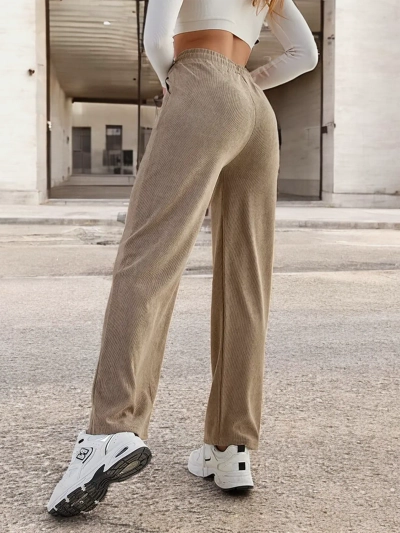 Royalfashion Pantalon large côtelé pour femme PLUS SIZE