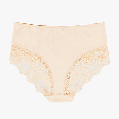 Culotte femme beige avec dentelle TAILLE PLUS - Sous-vêtements