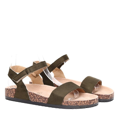 Zielone sandałki- Obuwie