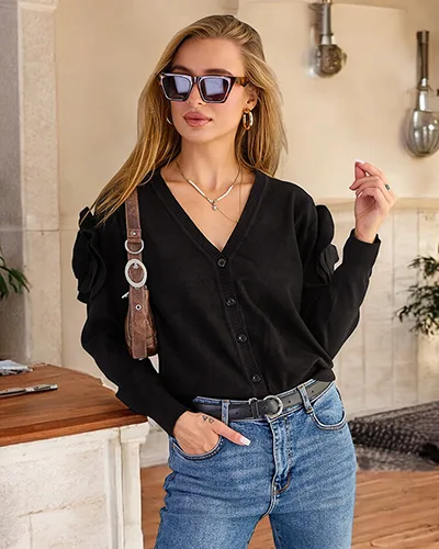 Royalfashion Pull femme déboutonné