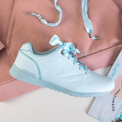 OUTLET Chaussures de sport pour femmes bleues à nouer avec un ruban Minorina - Footwear