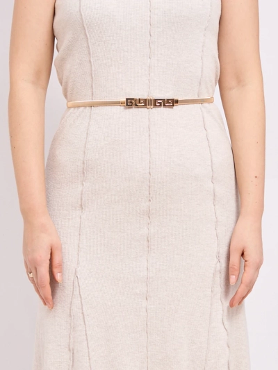 Ceinture dorée en métal pour femme Minerva Elegante avec motif grec, 64-100 cm