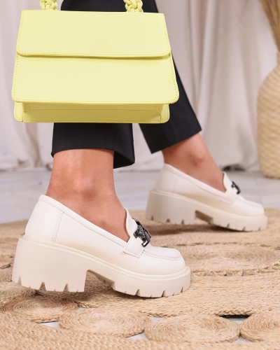 OUTLET Mocassins pour femme couleur crème Lopolla- Footwear