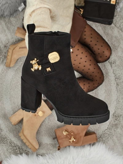 Bottines femme en éco-daim à talon bloc Bearr