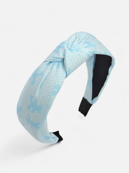 Royalfashion Serre-tête tressé à carreaux et oursons